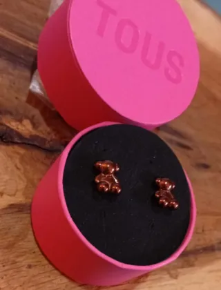 Pendientes Tous Colección Bold Bear Marrón Perlado