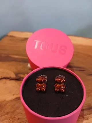 Pendientes Tous Colección Bold Bear Marrón Perlado