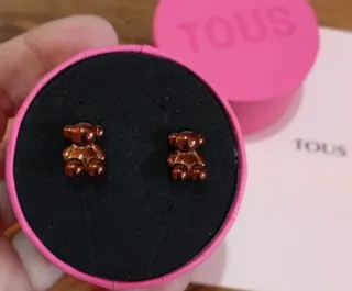 Pendientes Tous Colección Bold Bear Marrón Perlado
