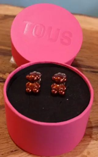 Pendientes Tous Colección Bold Bear Marrón Perlado