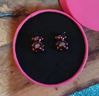 Pendientes Tous Colección Bold Bear Marrón Perlado