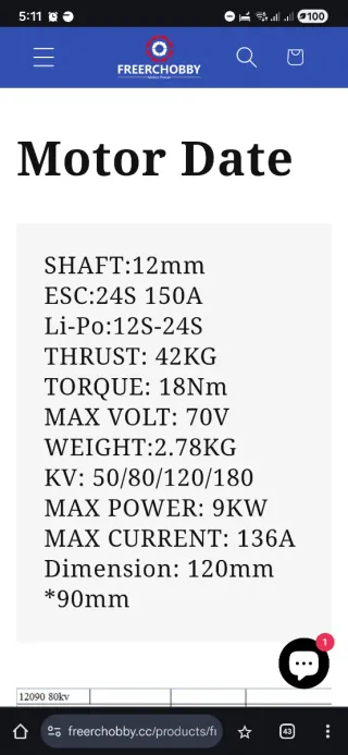 Motores Dron 15kw VTOL Paramotor Parapente