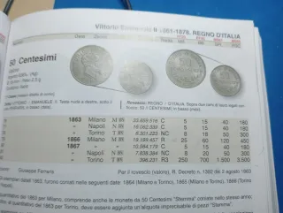 Moneta Regno d'Italia Argento 1863 lotto 11