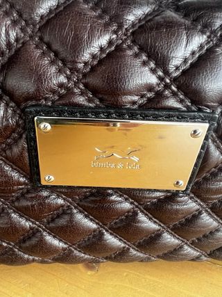 Bolso Bimba y Lola vintage marrón y negro