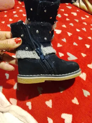 Stivaletti bambina blu Nr.19 con strass