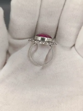 Anillo Plata 925 con Rubí Rosa