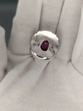 Anillo Plata 925 con Rubí Rosa