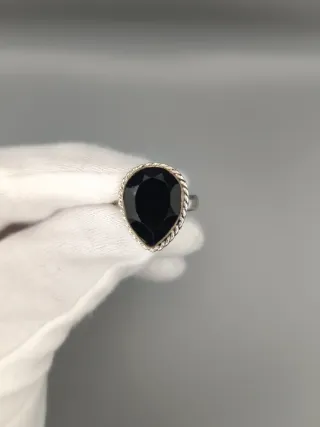 Anillo Plata 925 Ónix Negro