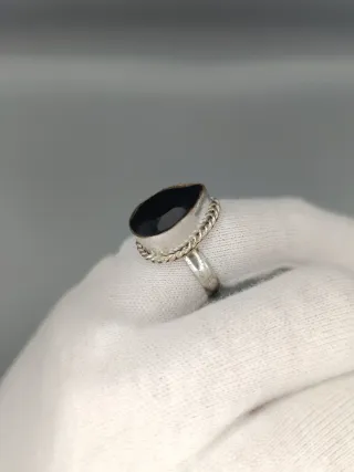 Anillo Plata 925 Ónix Negro