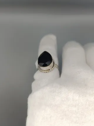 Anillo Plata 925 Ónix Negro