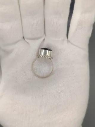 Anillo Plata 925 Ónix Negro