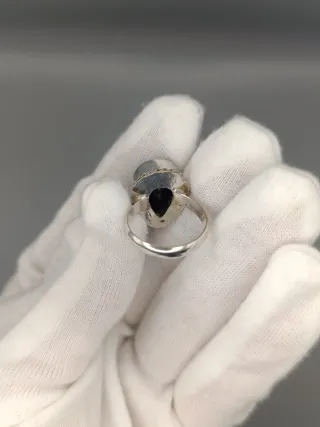 Anillo Plata 925 Ónix Negro