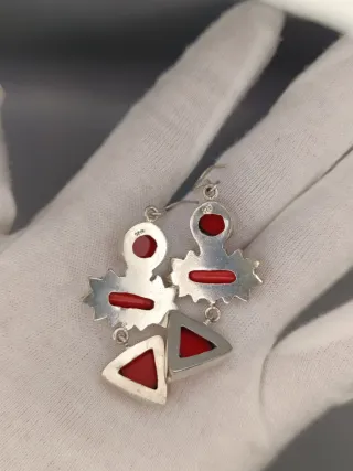 Pendientes Coral Plata 925