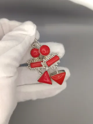 Pendientes Coral Plata 925