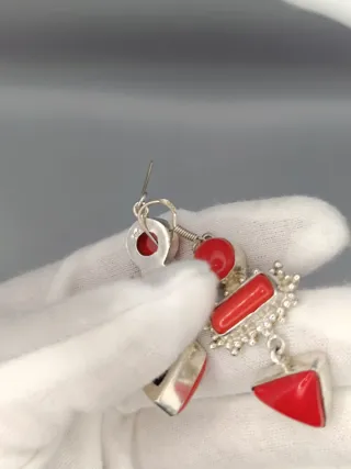 Pendientes Coral Plata 925