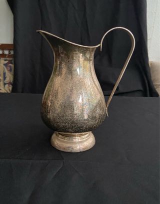 Jarra metal plateado vintage siglo XX