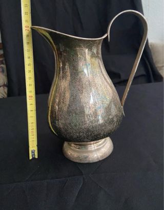 Jarra metal plateado vintage siglo XX