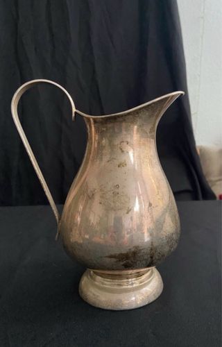 Jarra metal plateado vintage siglo XX