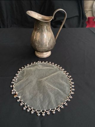 Jarra metal plateado vintage siglo XX