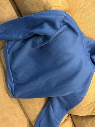 Sudadera con cremallera azul