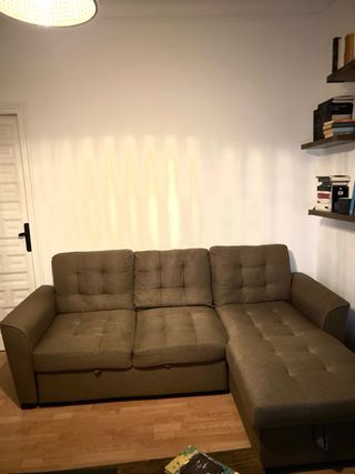 Sofá chaise longue de tela