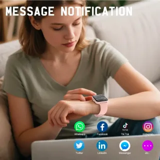 Smartwatch Rosa Fitness Bluetooth Android Ios Trac