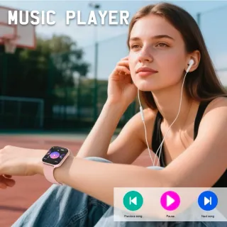 Smartwatch Rosa Fitness Bluetooth Android Ios Trac