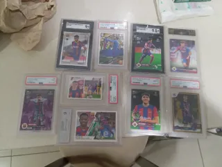 Cromo  messi  Pedri Gavi y Fermin Gradeado.