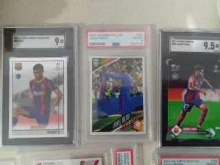 Cromo  messi  Pedri Gavi y Fermin Gradeado.