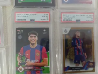 Cromo  messi  Pedri Gavi y Fermin Gradeado.