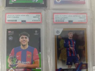 Cromo  messi  Pedri Gavi y Fermin Gradeado.