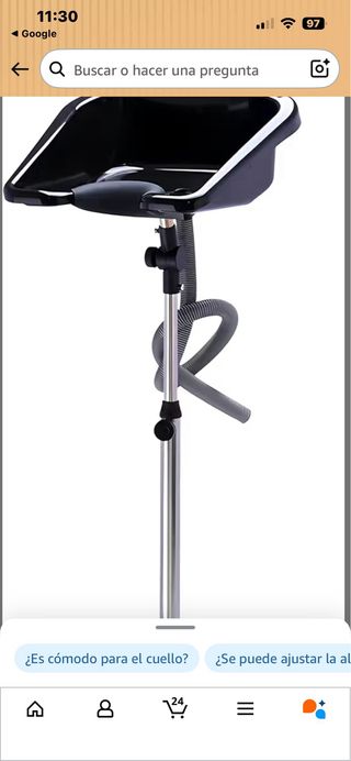 Lavacabezas portatil con desagüe