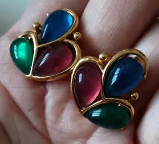 Pendientes Clip Trifari Vintage Moghul 80s