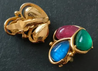 Pendientes Clip Trifari Vintage Moghul 80s