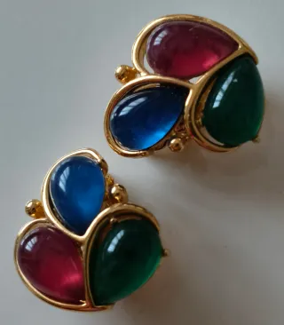 Pendientes Clip Trifari Vintage Moghul 80s