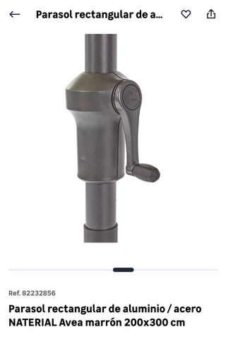 Sombrilla de jardín beige y gris