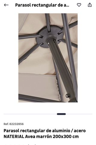 Sombrilla de jardín beige y gris