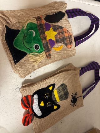 Bolsitas Halloween Bruja y Gato Negro