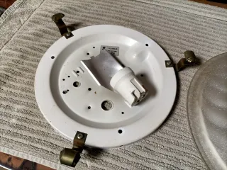 Plafoniera soffitto vetro e metallo