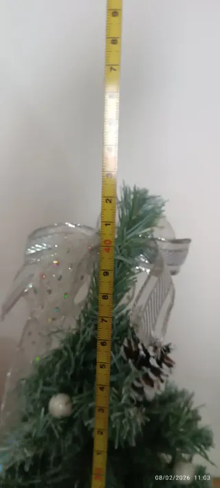Piccolo Albero Natale Decorato Argento