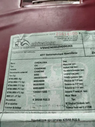 Semirremolque bañera aluminio