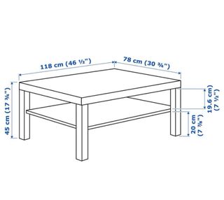 Mesa LACK Ikea Blanca 118x78x45