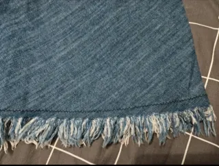 Gonna jeans con frange