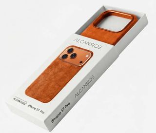 Funda iPhone 17 Pro Alcantara Naranja