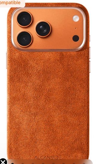 Funda iPhone 17 Pro Alcantara Naranja