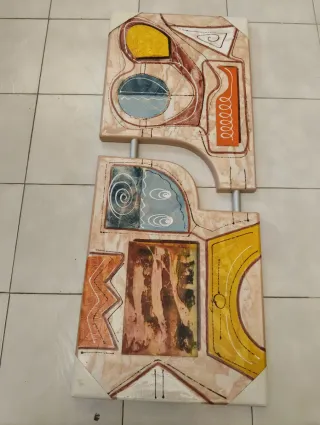 Cuadro abstracto madera y metal