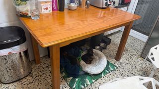 Mesa de cocina rústica de madera 1,40*0,80
