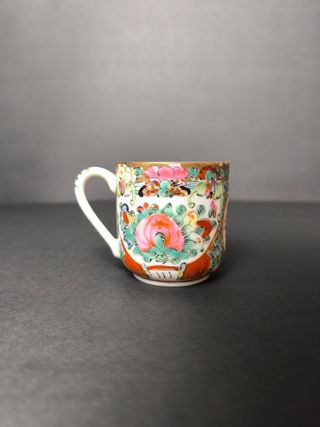 Chávena de Café Rosa Mandarim Porcelana Macau