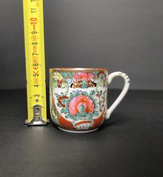 Chávena de Café Rosa Mandarim Porcelana Macau