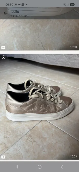 Sneakers Crime London oro/argento